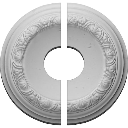 Ekena Millwork Carlsbad Ceiling Medallion, Two Piece (Fits Canopies up to 7 7/8"), 12 1/2"OD x 3 1/2"ID x 1 1/2"P CM12CA2-03500